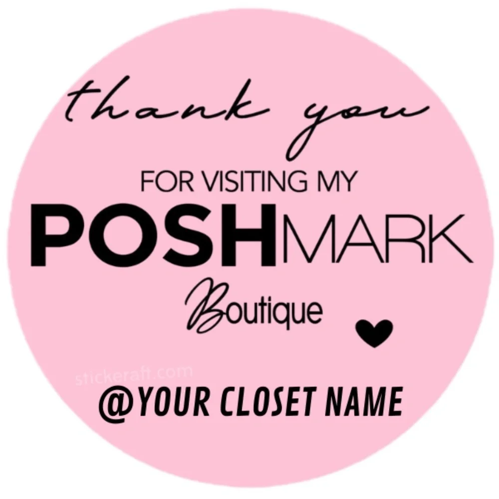 Custom Poshmark Closet Stickers | 2 Inch Round Thank You Labels – STICKERS NEW
